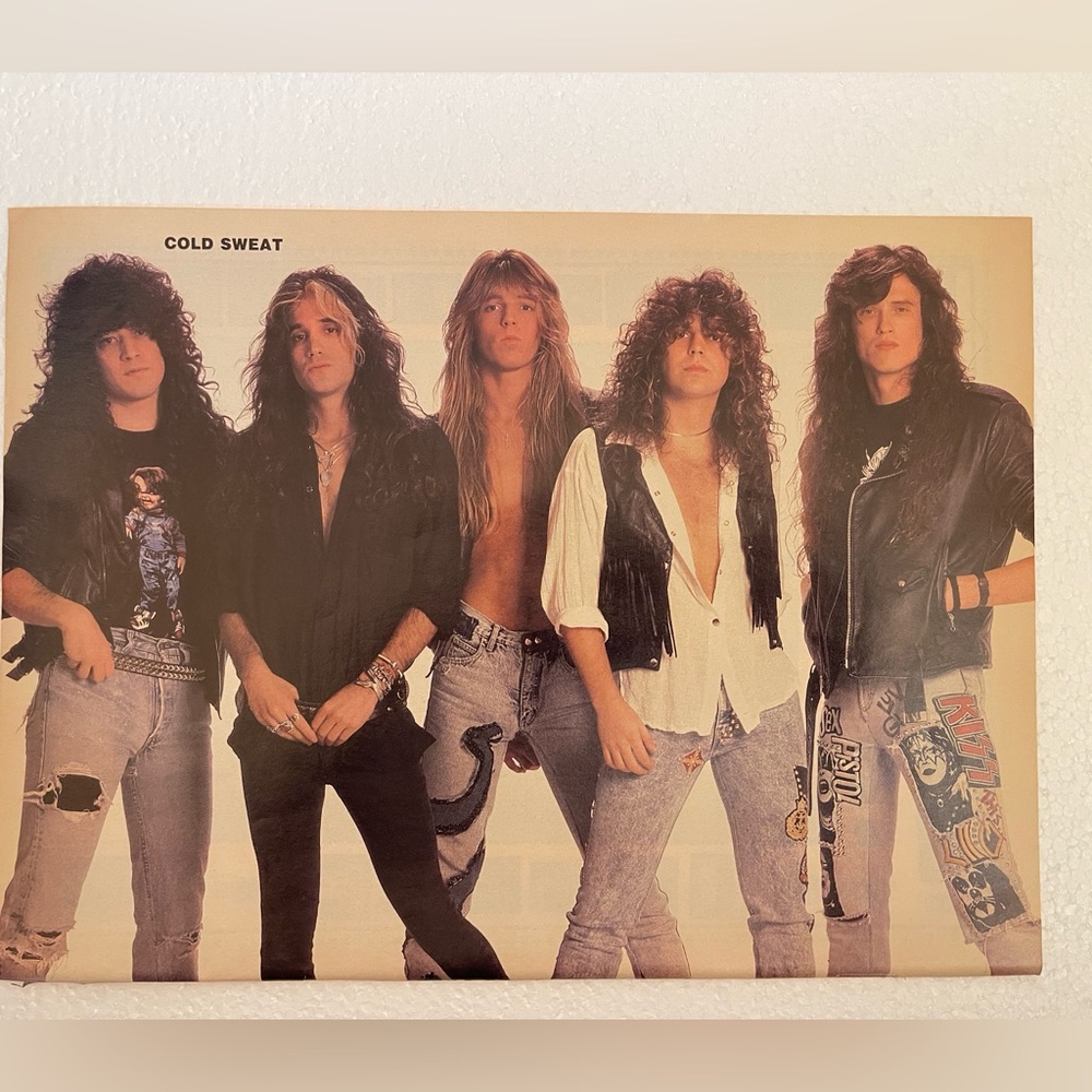 Vintage Rock Band Pinup of - 'Cold Sweat' -